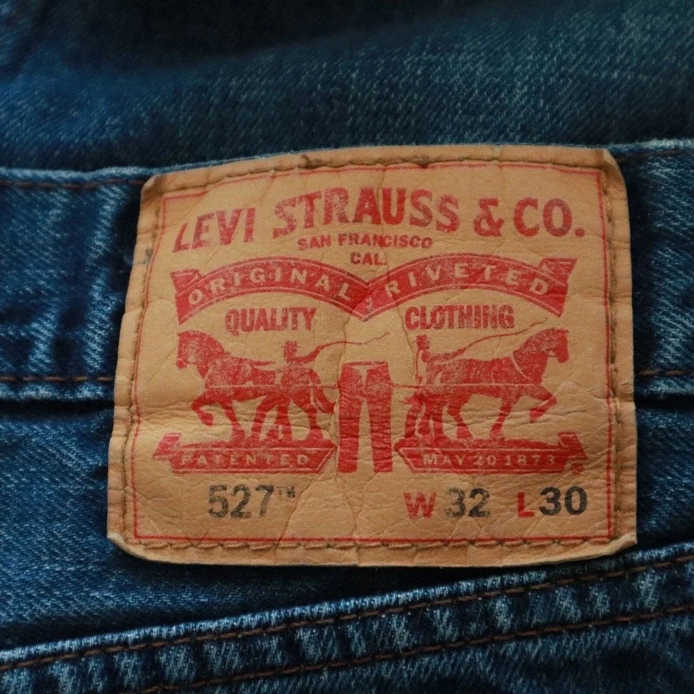 Levi's 527‎ Jeans Mens 32x30 Slim Bootcut 5-Pocket Cotton Denim Blue